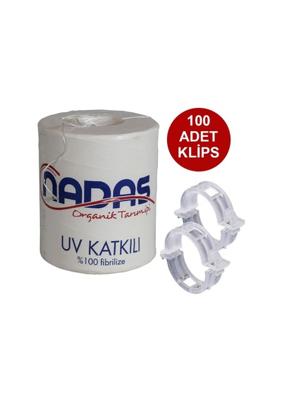 Tarım İpi ve Şeffaf Bitki Klipsi Topraksız Tarım İpi 100