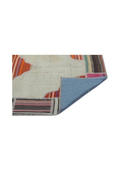 El Dokuması Patchwork Vintage Yün-pamuk Naturel Halı 25118 120 X 181 Cm Çok Renkli