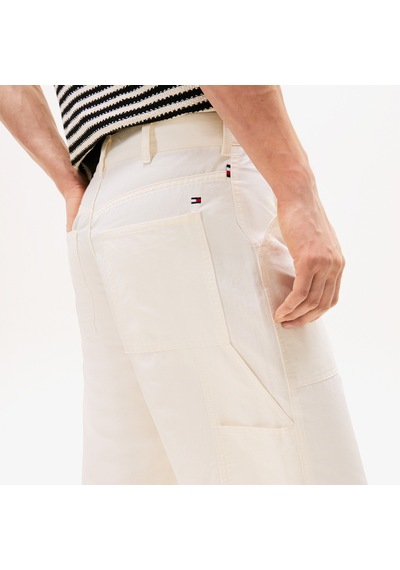 Tommy Hilfiger Murray Carpenter Erkek Beyaz Keten Karışımlı Pantolonmw0mw40570
