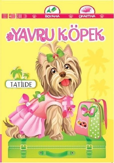 Yavru Köpek Tatilde-Boyama Çıkartma- Koloni Çocuk Yayınları