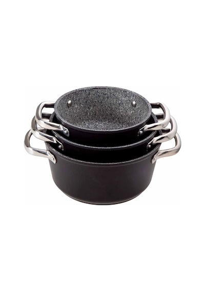 Jumbo Darci Black 3'lü Midi Tencere Seti 0462