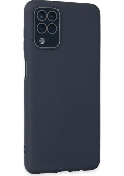 Lvsqvr Newface Samsung Uyumlu Galaxy A22 Kılıf Lansman Glass Kapak - Lacivert