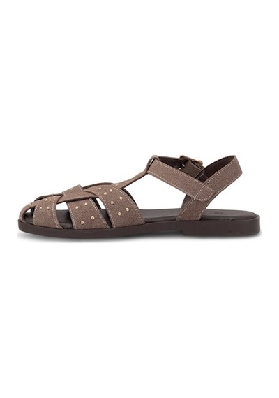 Elit Pm342 K0027 Kadın Düz Sandalet Vizon