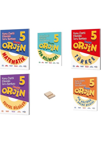 5. Sınıf Orjin Tüm Dersler Konu Özetli Etkinlikli Soru Bankası 5li Set