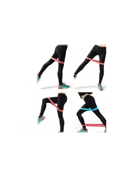 Jenerik Pilates Squat Aerobik Direnç Lastiği 5 Li Paket Çok Renkli
