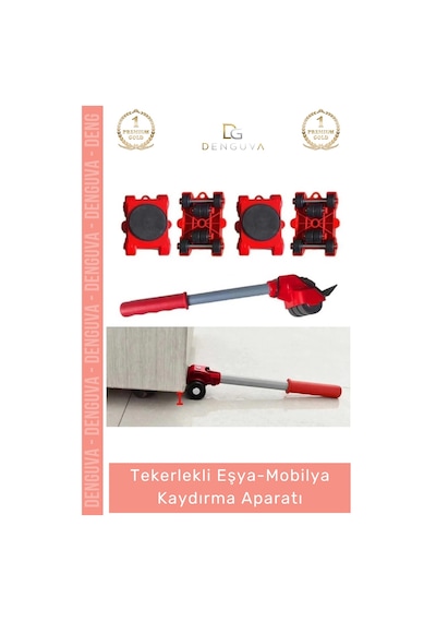 Özel Üretim Abs Plastik Tekerlekli Basit Ağır Beyaz Eşya Mobilya Kaydırma Aleti Aparatı Krikolu Set Çok Renkli