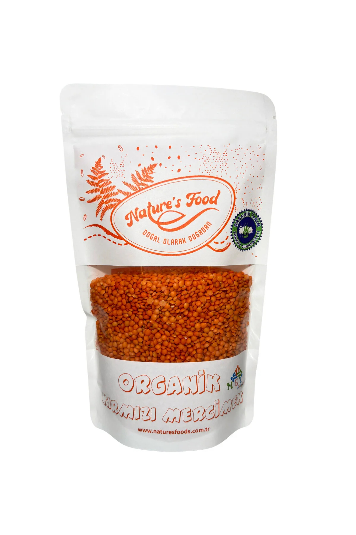 Organik Kırmızı Mercimek 500gr Pestisit Analizli Organik Sertifikalı