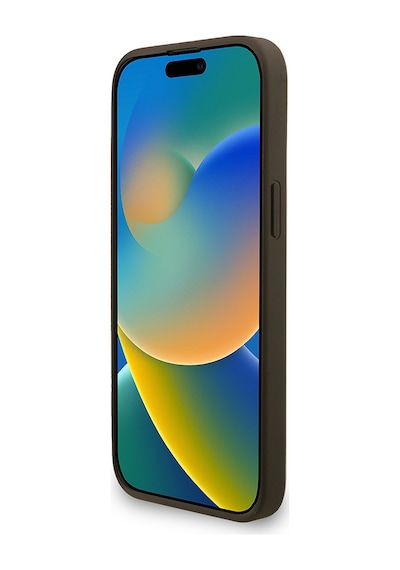 Apple iPhone 15 Pro Max Uyumlu Kılıf Guess Lisanslı M safe Bilek Askı İpli Yazı Logolu Kapak Kahve