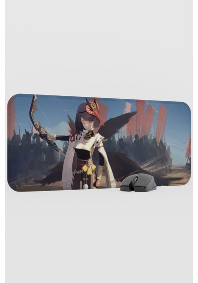 Kujou Sara Genshin Impact Anime Oyuncu V2 - 70x30 Xl Gaming Mouse Pad Fare Altlığı