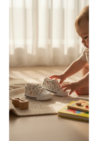 Balbeybi Bebek Klasik Müzik Notalı Ayakkabı Kaydırmaz Taban İlk Adım Ortapedik Yumuşak Taban Günlük Çok Renkli Balbeybi Bebek Klasik Müzik Notalı Ayakkabı Kaydırmaz Taban İlk Adım Ortapedik Yumuşak Taban Günlük Çok Renkli
