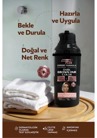 Softto Plus Expert Woman Brown Hair Color Koyu Kahve Kadınlara Özel Doğal Görünüm