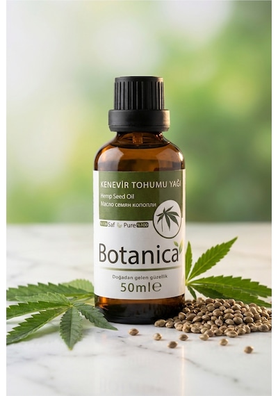 Botanica %100 Saf Kenevir Yağı Soğuk Sıkım Kas Gevşetici Onarıcı Doğal Bitkisel Masaj Bakımı Damla 50 Ml 50 ML