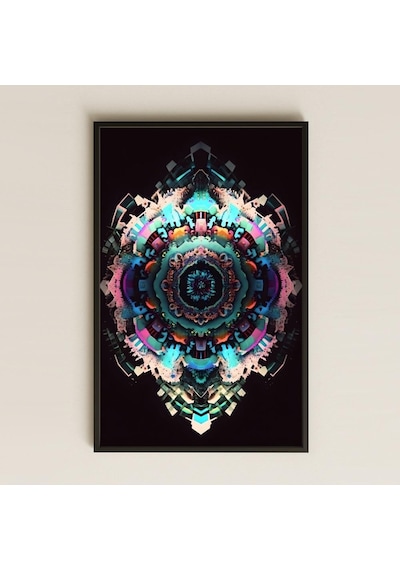 Uv Baskılı Mandala Pvc Tablo - Neon Rüyası