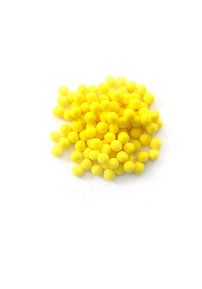 Peluş Ponpon Sarı 2cm 50 Adet - 690268446