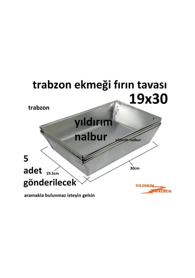 Trabzon Ekmeği 19x30 Fırın Tavası Puntalı Büyük Boy Duble Taş Fır