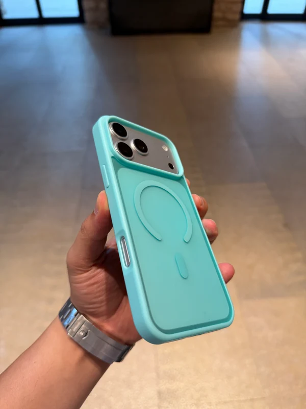 Apple iPhone Uyumlu Renkli Şeffaf Kılıf Su Yeşili Apple iPhone 17 Pro Max