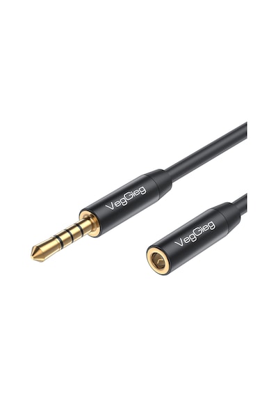 VegGieg 3.5 MM TRRS Aux Kulaklık Mikrofon Ses Uzatma Kablosu 2 M