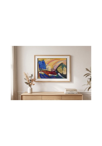 Klasik Sanat Kandinsky Troyka İle Resim Çerçevesiz Poster 21x30 Cm A4 Tablo Yağlı Boya Sanat Baskı