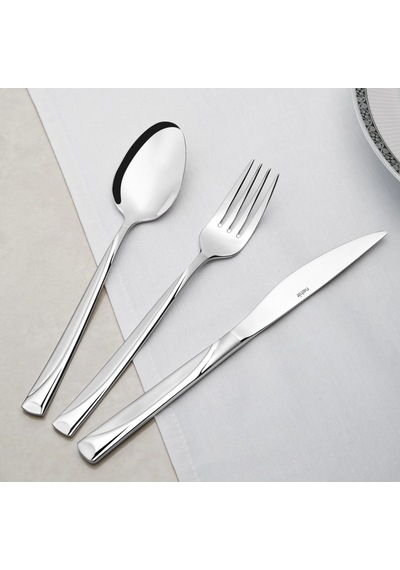 Nehir 12 Adet Fiesta Saten Pasta Bıçak 304 Kalite 10 mm Gümüş
