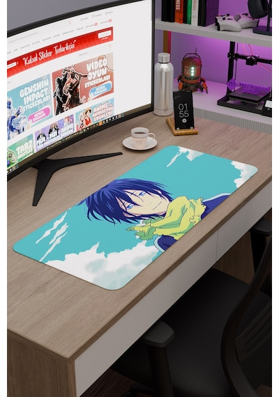 Noragami Kaymaz Dikişli Kauçuk Oyuncu Mousepad V4 - 70x30 Xl Gaming Mouse Pad Fare Altlığı