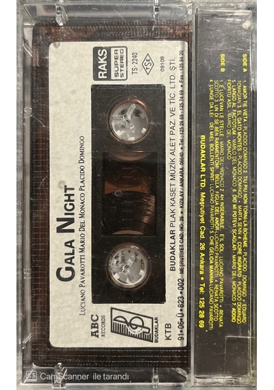 Plak Değildir Kaset Tir Gala Night Pavarotti Kaset