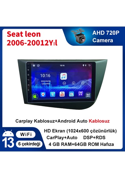 Seat Leon 2006-20012yıl 4gb Ram 64gb Rom Carplay Multimedya