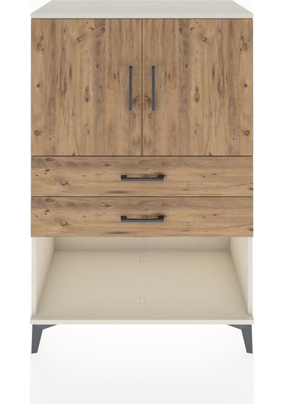 Hyperion Dolap 2 Raflı 2 Çekmeceli 2 Kapaklı 88x44x134 Aytaşı-çam Aytası