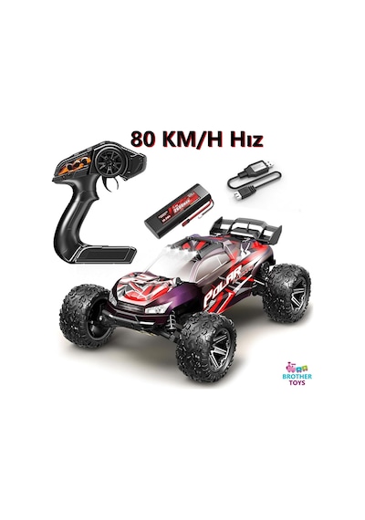 80 Km/h Hız Yapan Süspansiyonlu Profesyonel Kumandalı Arazi Aracı Rock Crawler Servo Motor 46 Cm.