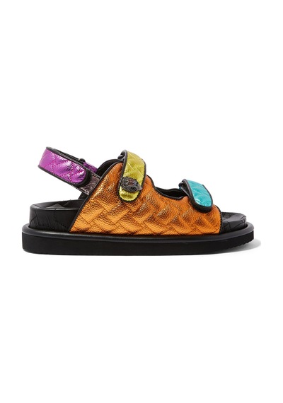 Kurt Geiger Göz Alıcı Metalik Renkli Dolgulu Sandalet Çok Renkli