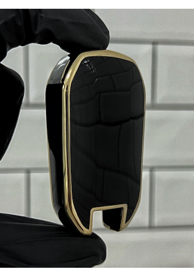 Peugeot 301 308 3008 508 Partner Rifter Uyumlu Nano Anahtar Kılıfı Gold - Siyah