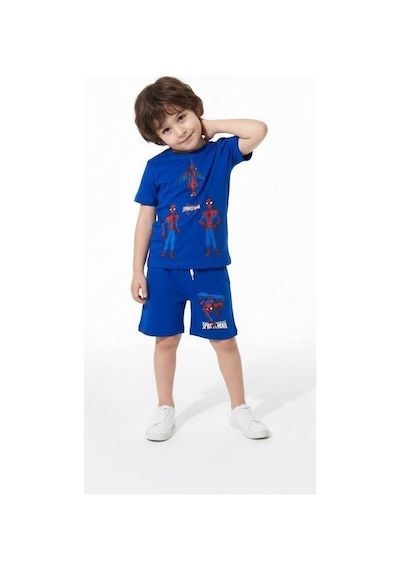 Miniko Kids Erkek Çocuk Spiderman Örümcek Adam Modelli Pamuk Şortlu Takım Saks Mavisi Miniko Kids Erkek Çocuk Spiderman Örümcek Adam Modelli Pamuk Şortlu Takım Saks Mavisi