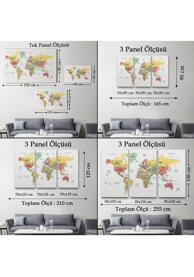 Es10 Dekoratif Baskı Kadın Yüz Kanvas Tablo (95 x 165)