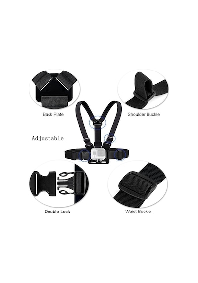 Vvhooy Chest Harness Mount Adjustable Camera Chest Strap With J Hook Compatible With Gopro Hero 13 12 11 10 9 8 7, Akaso Ek7000 Brave 4, Dragon Touch, Vemont, Wolfang,remali Action Camera Siyah Vvhooy Chest Harness Mount Adjustable Camera Chest Strap With J Hook Compatible With Gopro Hero 13 12 11 10 9 8 7, Akaso Ek7000 Brave 4, Dragon Touch, Vemont, Wolfang,remali Action Camera Siyah