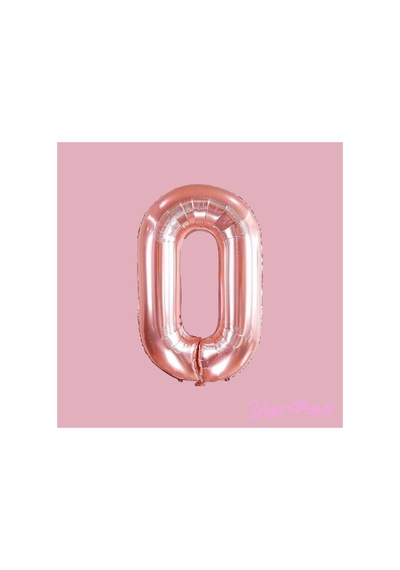 0 Rakam Balon Rose Gold Helyum Uyumlu 34 Inch 76 Cm Normal Şişim Veya Uçan Pembe Pembe