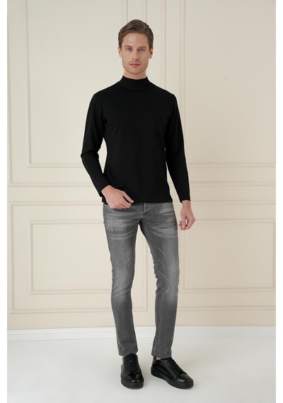 Efor Ts 894 Slim Fit Siyah Spor T-shirt Siyah