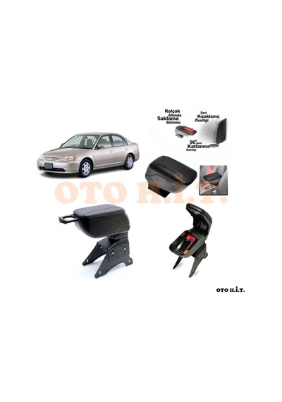 Honda Civic Vtec Uyumlu Kol Dayama Ve Kolçak Sürgülü