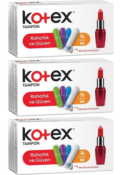 Kotex Tampon Mini 48 Li Set 3pk 16