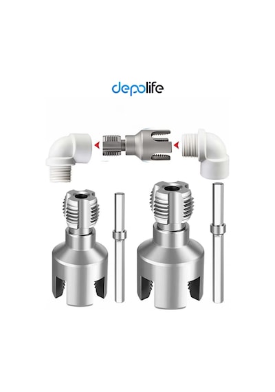 2 Li Set İç Dış Plastik Boru Diş Açma Seti 1/2 Ve 3/4 İnç Pvc Boru Pafta Klavuz 20mm 25mm Pprc