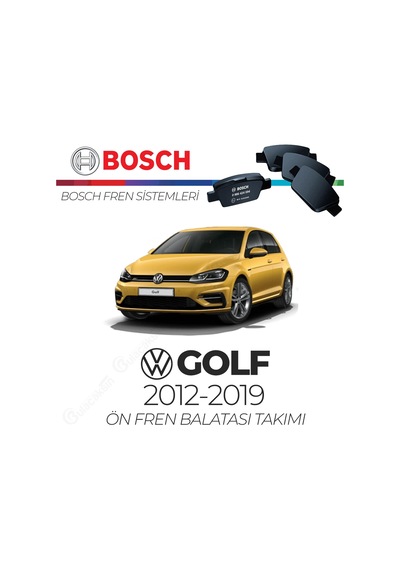 Bosch Volkswagen Golf 7 2012 - 2019 Ön Fren Balata Takımı