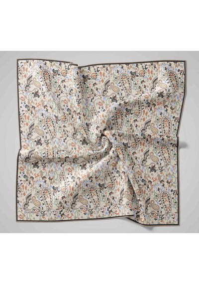 Silk Home Twill İpek Eşarp 11478-24 Fildişi, Soluk Siyah, Vizon, Bebe Mavi, Çağla
