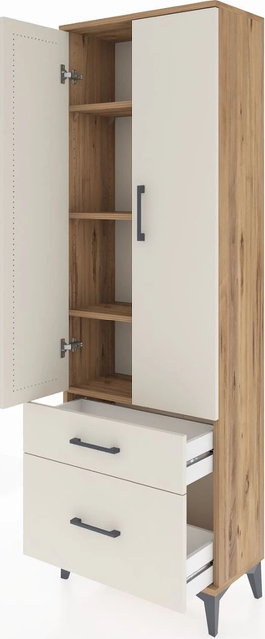 Arges Dolap 4 Raflı 2 Çekmeceli 2 Kapaklı 60x30x182 Çam-aytaşı Çam Arges Dolap 4 Raflı 2 Çekmeceli 2 Kapaklı 60x30x182 Çam-aytaşı Çam