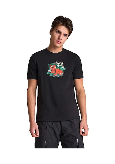 Puma Graphics Puma Spritz Tee Erkek Günlük Tişört 62541401 Siyah 62541401