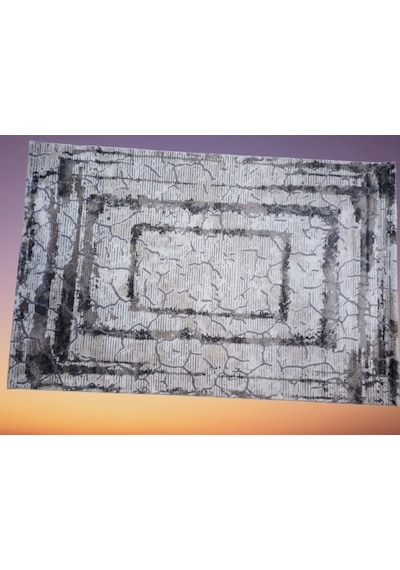 Diamond Halı 25019A Koyu Bej Model 150*220 Polip Leke Tutmaz Modern Çizgi