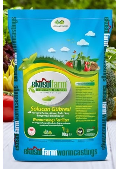 Organik%100 Solucan Gübresi Toz 10 Kg + 1 Litre Sıvı Organik Gübre 0,250