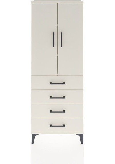 Arges Dolap 3 Raflı 4 Çekmeceli 2 Kapaklı 60x30x163 Aytaşı-aytaşı Aytası