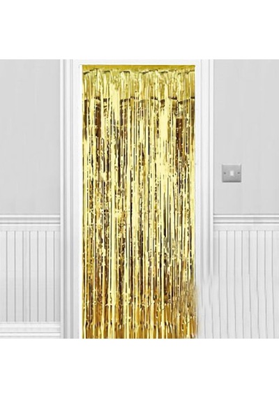 Işıltılı Duvar Ve Kapı Perdesi Gold 90x200 Cm "