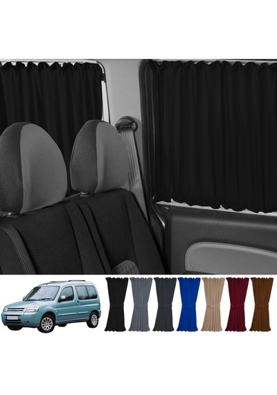 Pandami Citroen Berlingo 1.nesil 1996-2009 Uyumlu Siyah Raylı Oto Perde Takımı