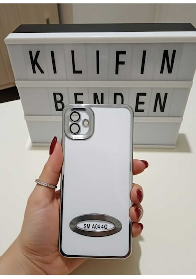Samsung Uyumlu A 05 Kamera Lensli Kılıf Modeli Gümüş