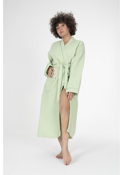 Varol Kaos Serisi Kimono Yaka Pike Bornoz Sabahlık Yeşil-l/xl Yeşil