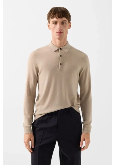 Bogner Fire&ıce Bogner Jake Yün-kaşmir Lüks Stil, Erkek Triko Polo Sweatshirt Camel